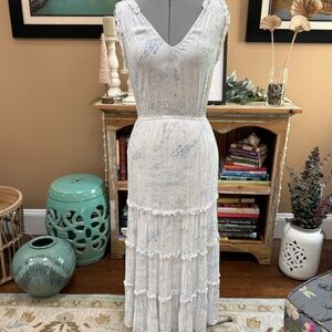 BB Dakota by Steve Madden Crystal Clear Print Tiered Midi Dress